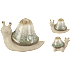 Havefigur snegl i terracotta - flere varianter - assorteret
