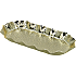 Hamret fad med kant L: 25 cm - guld