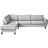 Rom Nordic venstrevendt open-end sofa - lysegrå