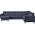Rom Nordic vendbar hjørnesofa med chaiselong - navy