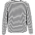 VRS dame oversize T-shirt med striber str. 50 - sort