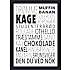 Plakat med sort ramme 15 x 21 cm