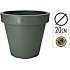 Karlstad plastik blomsterkrukke - grøn - Ø: 20 cm
