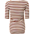 VRS dame stribet top str. XS - brun