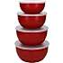 KitchenAid skåle m/ låg 4-pak - rød