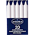 Kronelys ren stearin 2,4x20 cm 20-pak - hvid