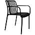 New York bord med 6 Messina stole - sort