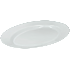 Ovalt fad opalglas - 36 cm