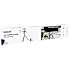 Sinox TV gulvstand 3 Feet Lux BL SWB8250 45"- 65"