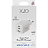 X2O 65W tredobbelt hjemmelader USB-C/C/A GaN - Hvid