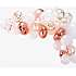 Salling ballonbue med 72 balloner - Hvid/rosegold/konfetti