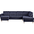 Rom Nordic venstrevendt U-sofa - navy
