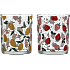 Fyrfadslysholder m. sommermotiver H: 8 cm - flere varianter - assorteret