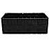 Fletkurv i rattan 24x12 cm - sort