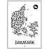 Danmark, byer - 50x70 cm