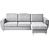 Rom Nordic vendbar sofa med chaiselong - lysegrå