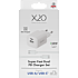 X2O 35W dobbelt hjemmeladersæt USB-C/A med 1,2 m kabel GaN - Hvid