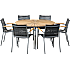 KERTEMINDE HAVEBORD OG 6 MOOD COMPACT HAVESTOLE - ANTRACIT/SORT
