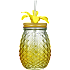 Ananas glas med låg og sugerør - 400 ml - flere varianter - assorteret