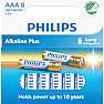 Philips Alkaline Plus AAA batterier 8-pak