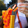 Nerf Minecraft Firebrand-økse blaster med 6 pile