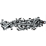 Halloween lametta guirlande 3 meter - flere varianter - assorteret