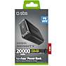 SBS powerbank 20,000 mAh - sort