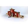 Schleich rød lade med tilbehør 42606