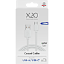 X2O Basic USB-A/C 60W-kabel 2M - Hvid