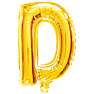 Salling bogstav folieballon "D" H: 35 cm - Guld