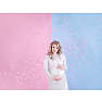 Konfettirør gender reveal 60 cm - pink