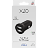 X2O 2x12W dobbelt billader USB-A/A - Sort