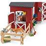 Schleich rød lade med tilbehør 42606