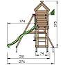 Jungle Gym Resort legetårn komplet inkl. gyngemodul og rød rutsjebane