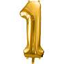 Folieballon "1" H:86 cm - flere varianter - assorteret