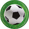 Paptallerkener Ø:23 cm 8-pak - Fodbold