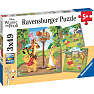 Ravensburger, Peter plys sportsdag puslespil - 3 x 49 brikker