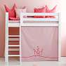 Princess forhæng til mellemhøj seng 70 x 160 cm - lyserød