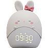 Salling NatteRo kanin vækkeur og lampe - hvid