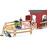 Schleich rød lade med tilbehør 42606
