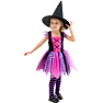 Halloween pink heks kostume str. 104