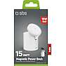 SBS Magsafe 2-i-1 opladningsstation 15 W - hvid