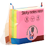 Danpen post it 4 pak - gul/pink/grøn/orange