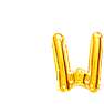 Salling bogstav folieballon "W" H: 35 cm - Guld