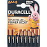 Duracell Plus Boost AAA batterier 8-pak