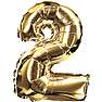 Salling folieballon " 2" H: 35 cm - flere varianter - assorteret