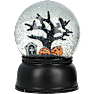 Halloween rystekugle 14 cm - flere varianter - assorteret