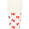 Salling papkrus med flag 250 ml 10-pak - Dannebrog