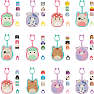Squish-a-longs Squishmallows nøglering 2,5 cm 3-pak – flere varianter – assorteret