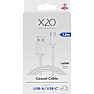 X2O Basic USB-A/C 60W-kabel 1,2M - Hvid